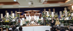 7月13日　遠野葬祭会館で行われた小井口有さんの葬場祭